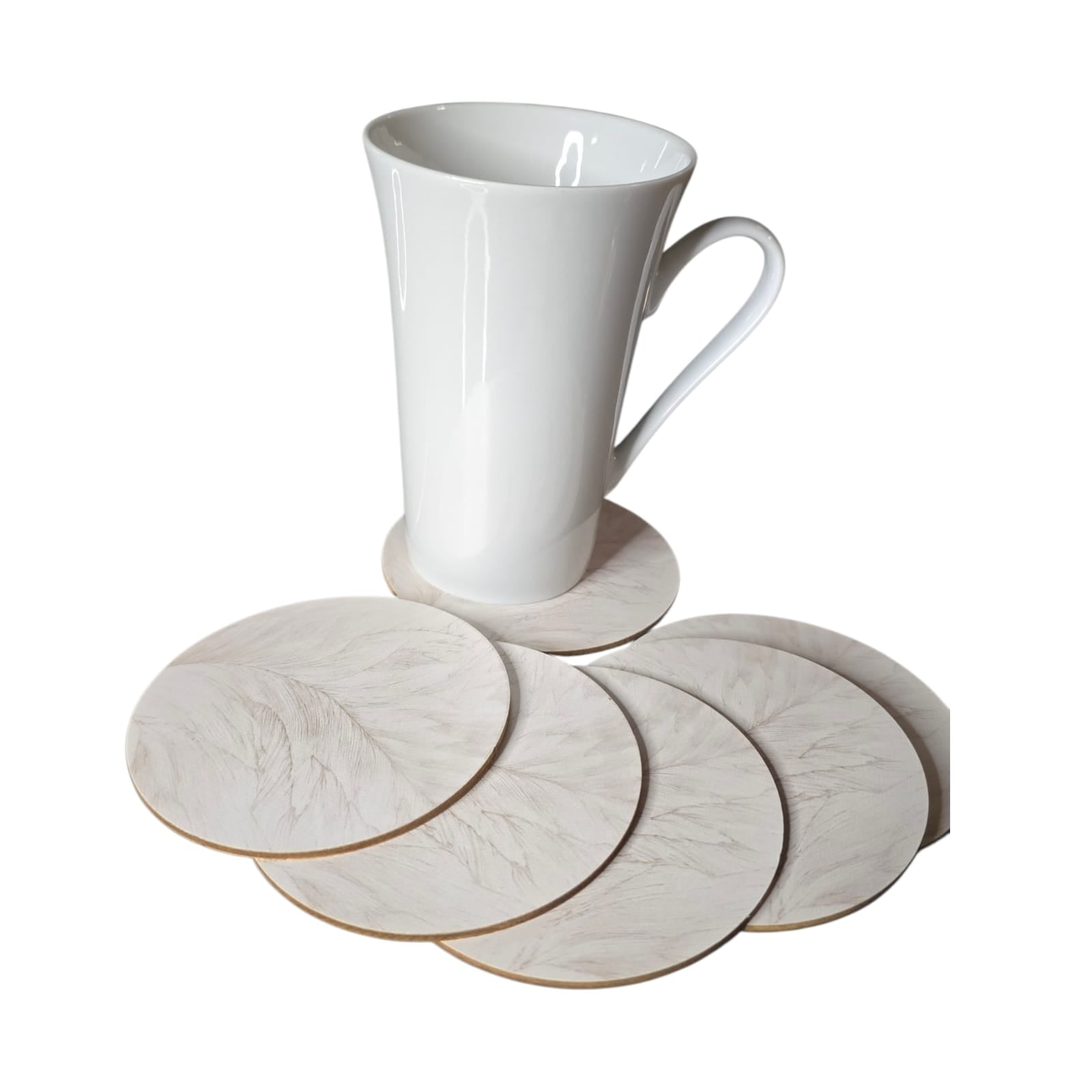 Coasters - feathers (pack of 6)