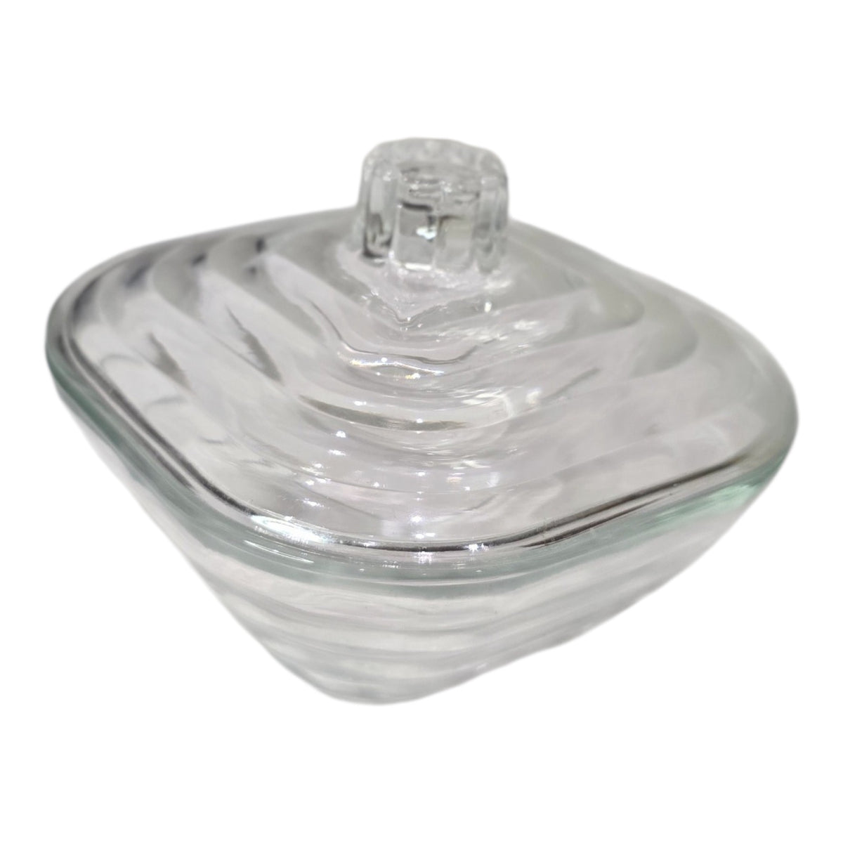 Clear Glass Square Jar