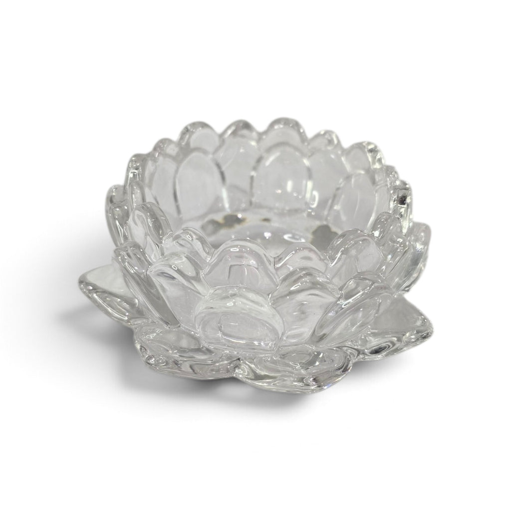 Clear Glass Lotus Bowl