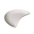 White halfmoon plate