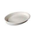 White oval plate
