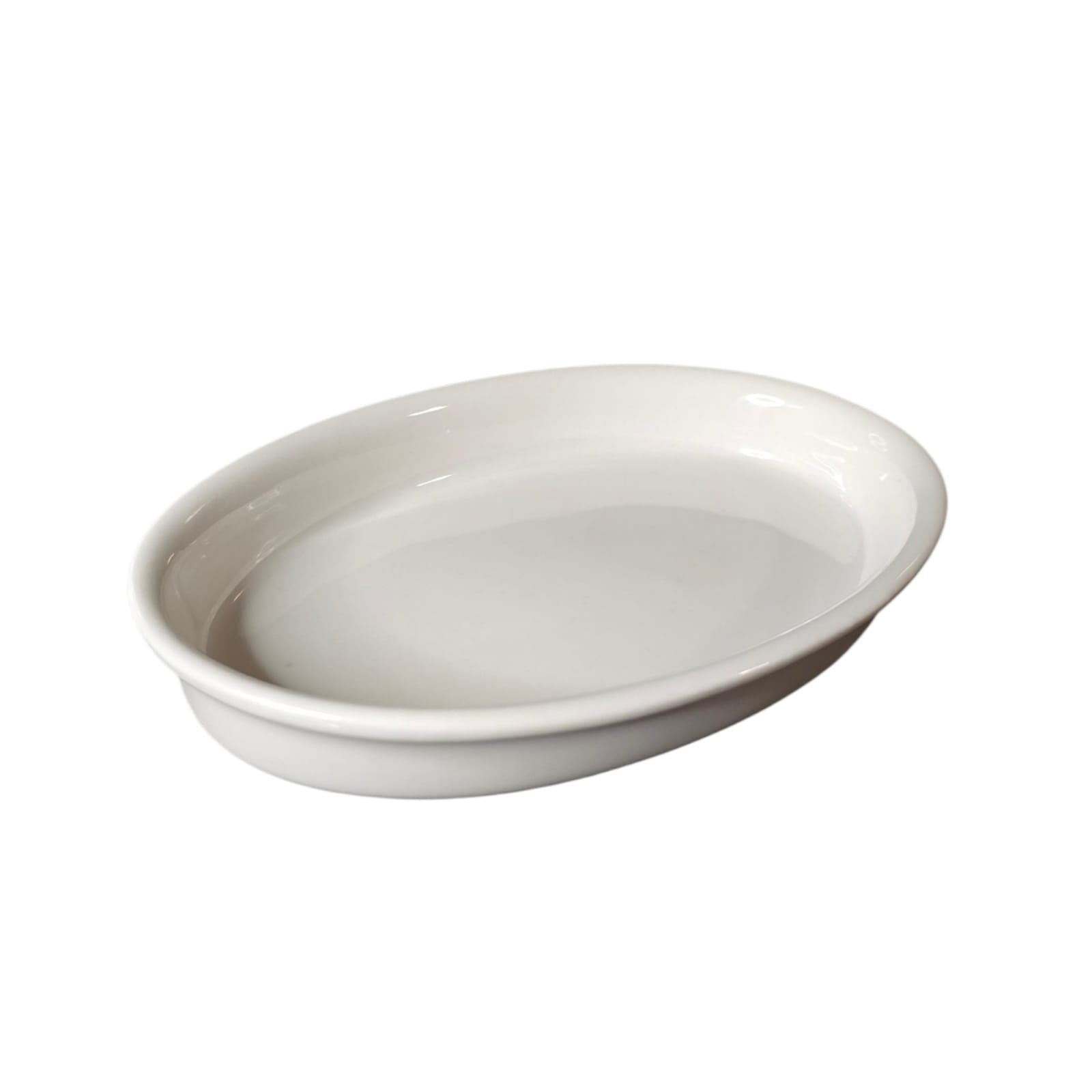White oval plate