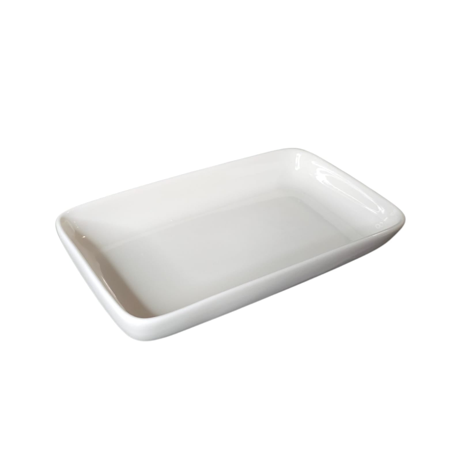 White rectangular plate