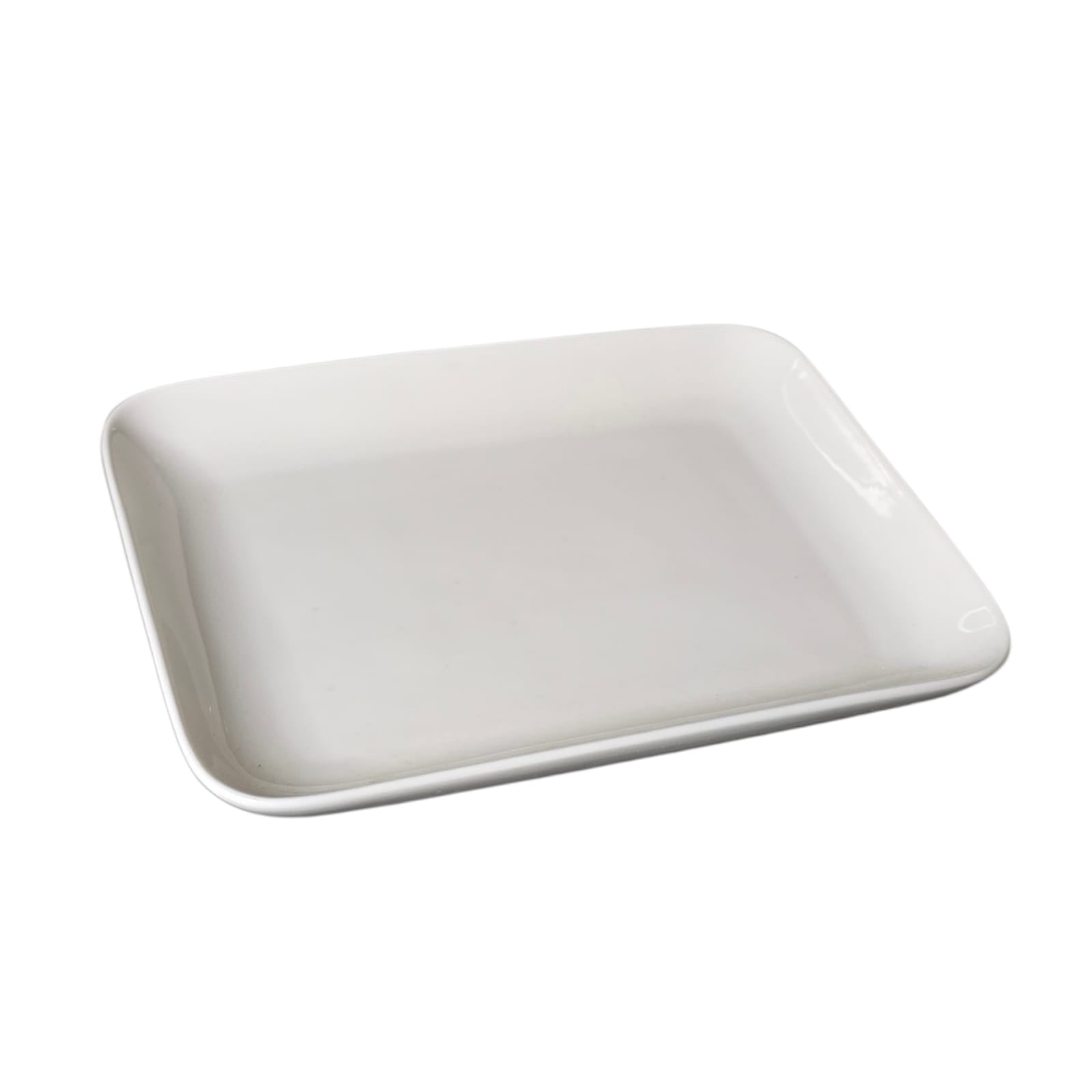 White rectangular plate